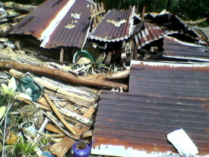 House completely destroyed.