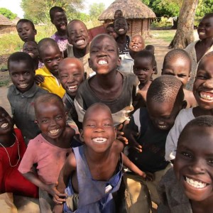 Happy children that just received a little help